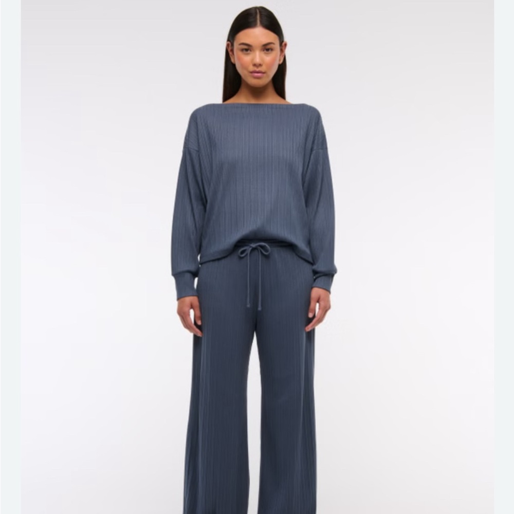Abercrombie & Fitch Dark Blue Ribbed Lounge Wear